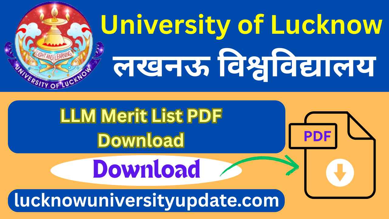 University of Lucknow LLM Merit List PDF Download